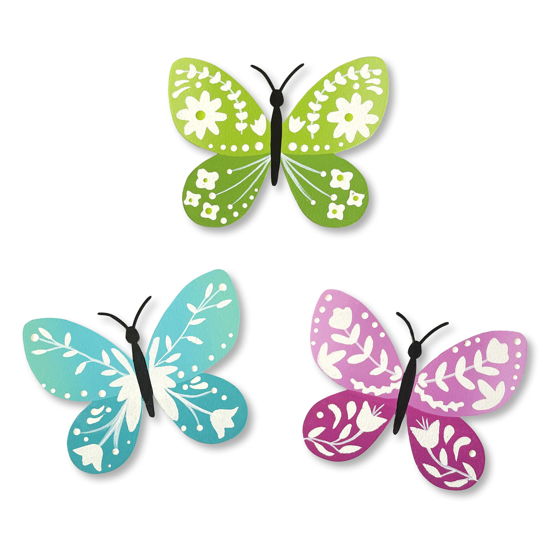 Folk Butterfly Mini Art Pop S/3 - Cool