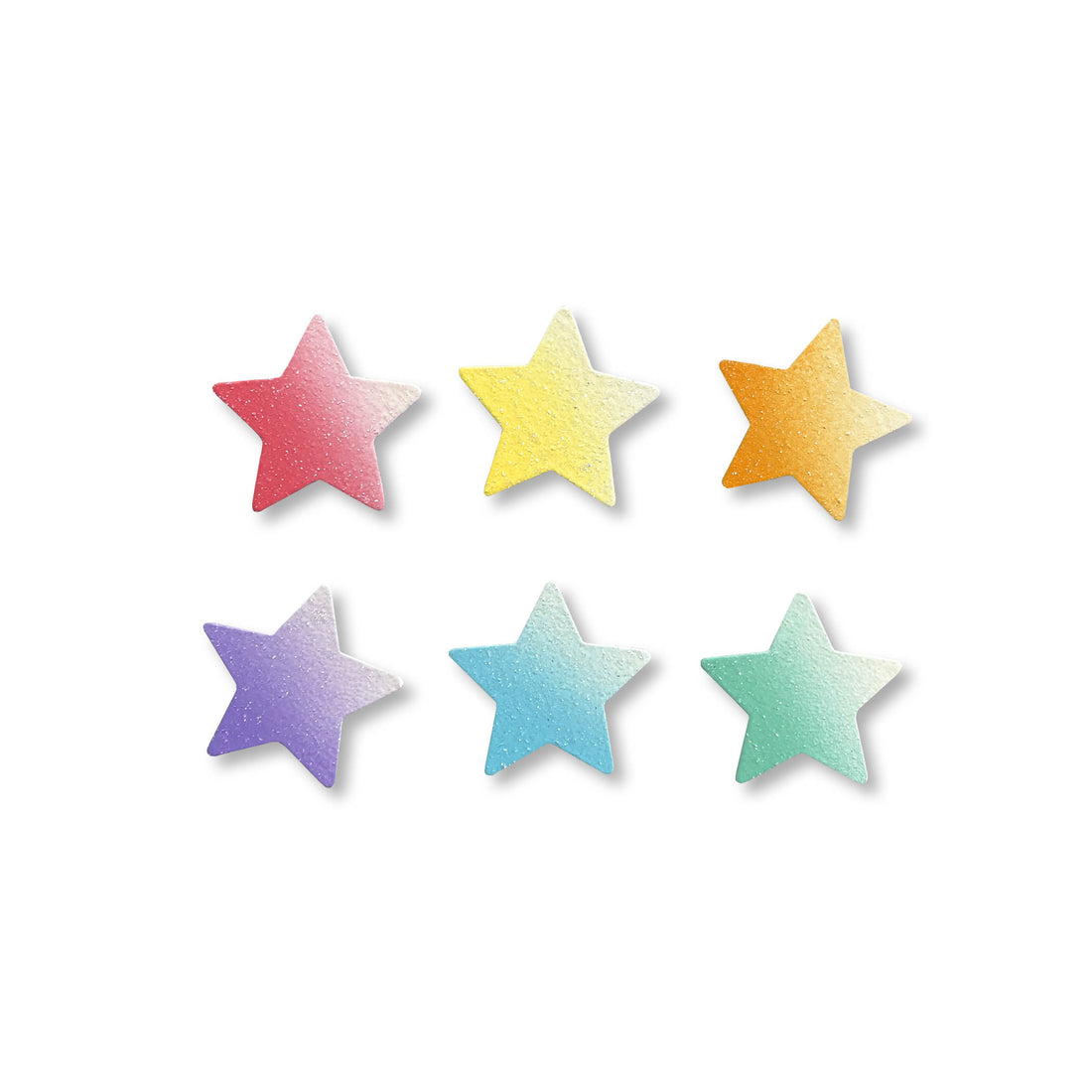 Star Magnets S/6 Pastel Rainbow
