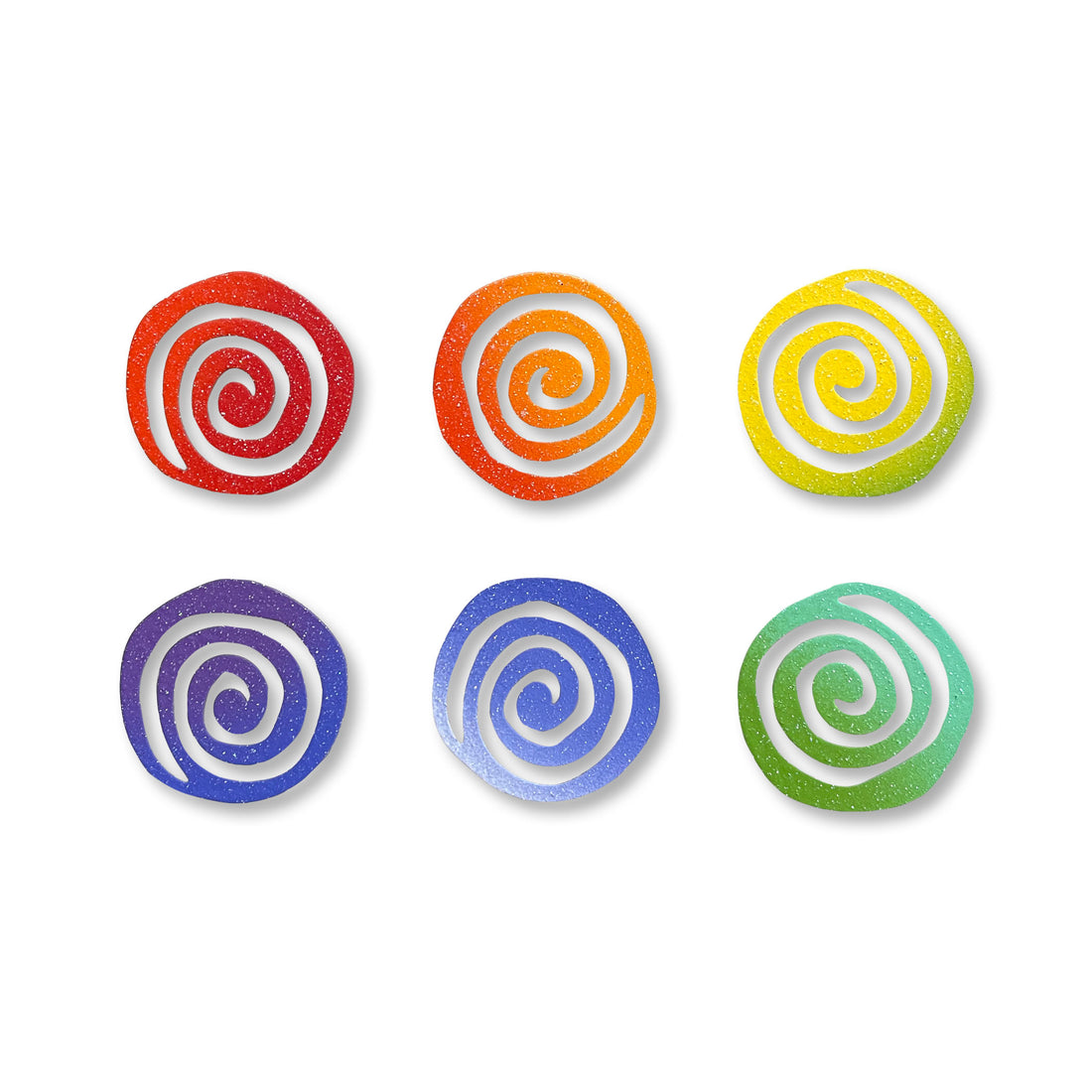 Swirl Magnets S/6 Summer Rainbow