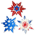 Patriotic Star Mini Art Pop Magnets S/3