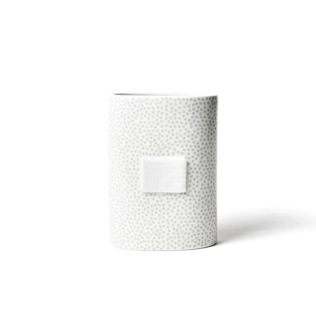 Stone Small Dot Mini Oval Vase