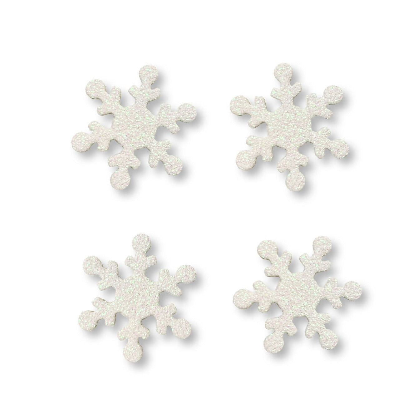 Embellish Your Story 27019W Snowflakes with White Glitter Set of 4 Magnets