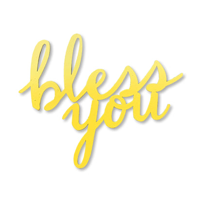 &quot;Bless You&quot; Magnet - Yellow