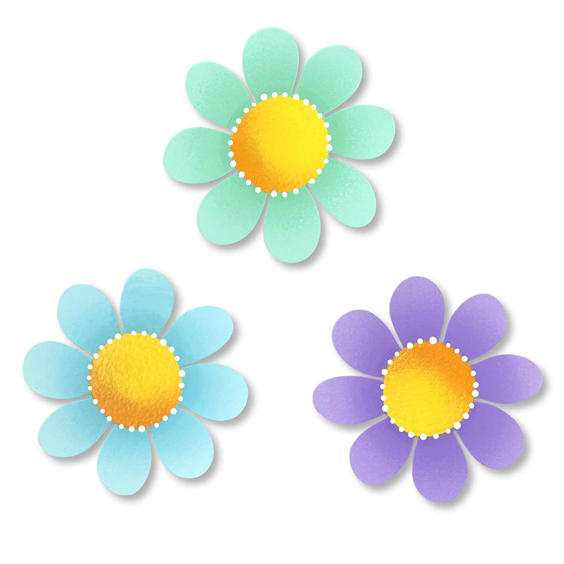 Flower Mini Art Pop Magnets, S/3 (Cool)