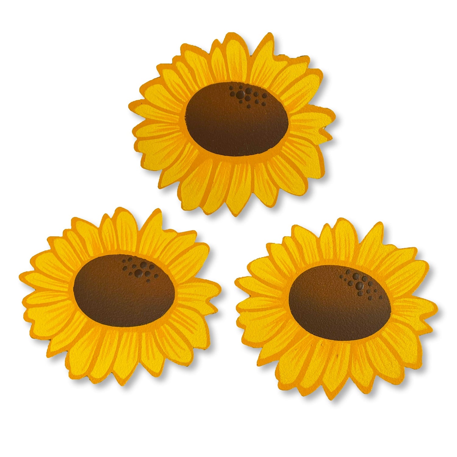 Sunflower Mini Art Pop Magnets S/3 (Yellow)