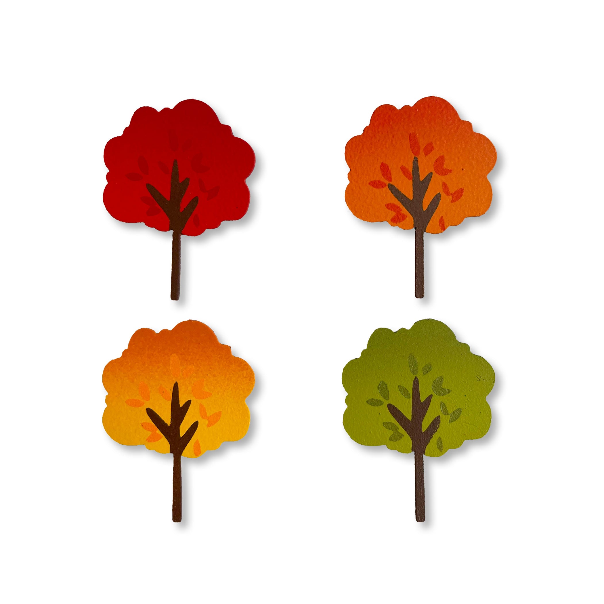 Fall Tree Magnets S/4