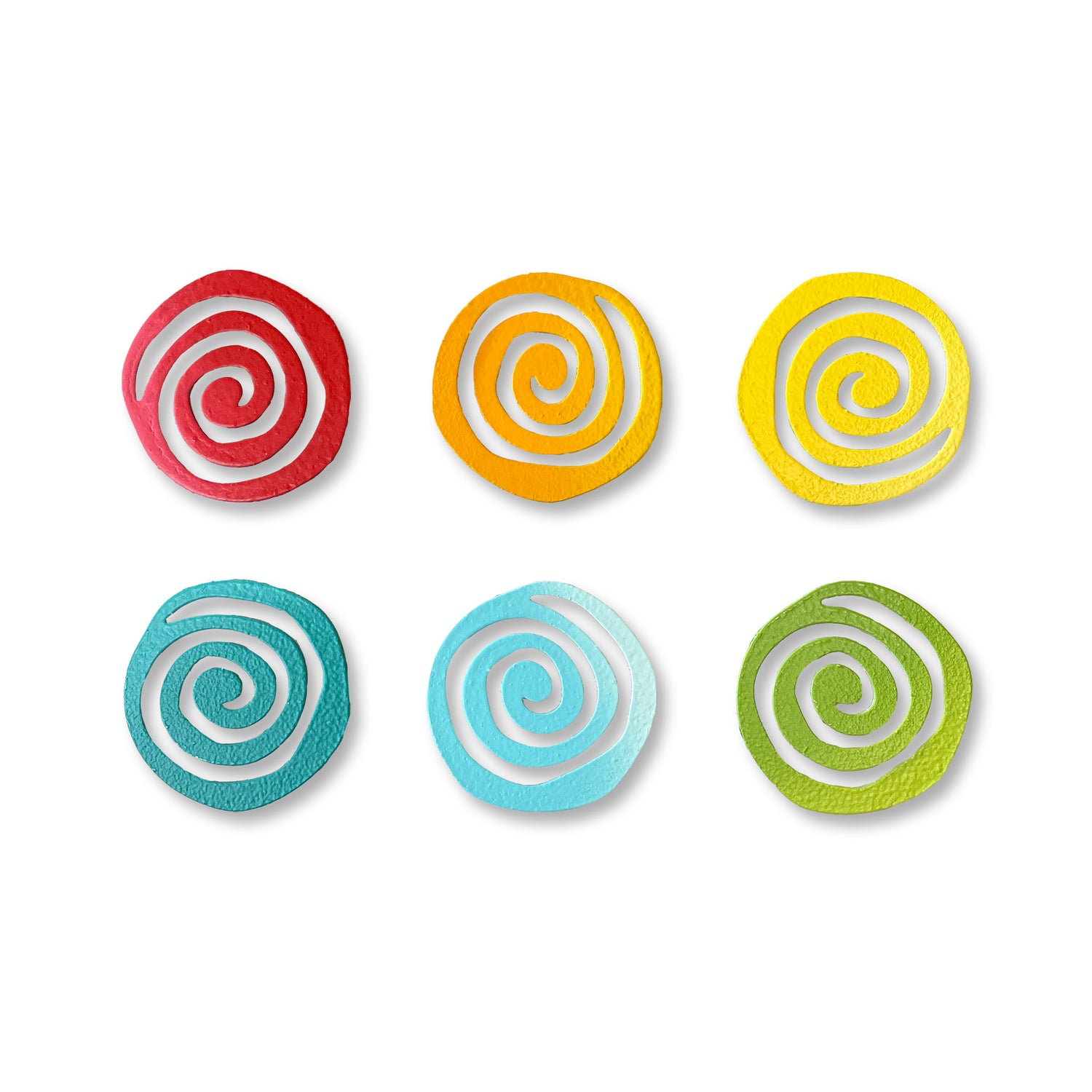 Rainbow Swirl Magnets S/6