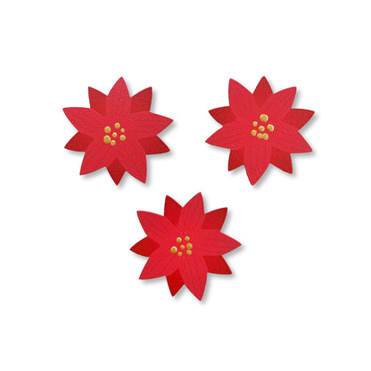 Poinsettia Magnets S/3