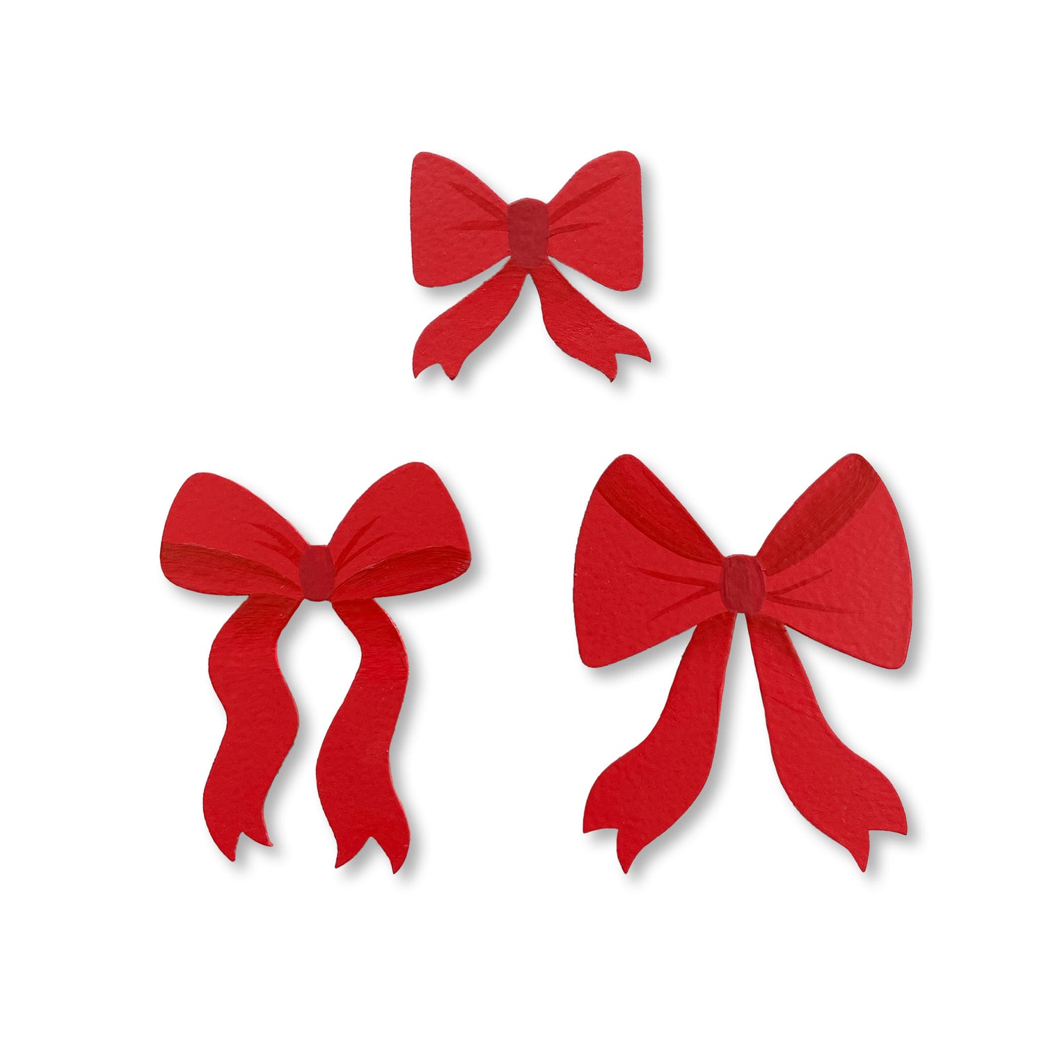 Holiday Bow Magnets S/3