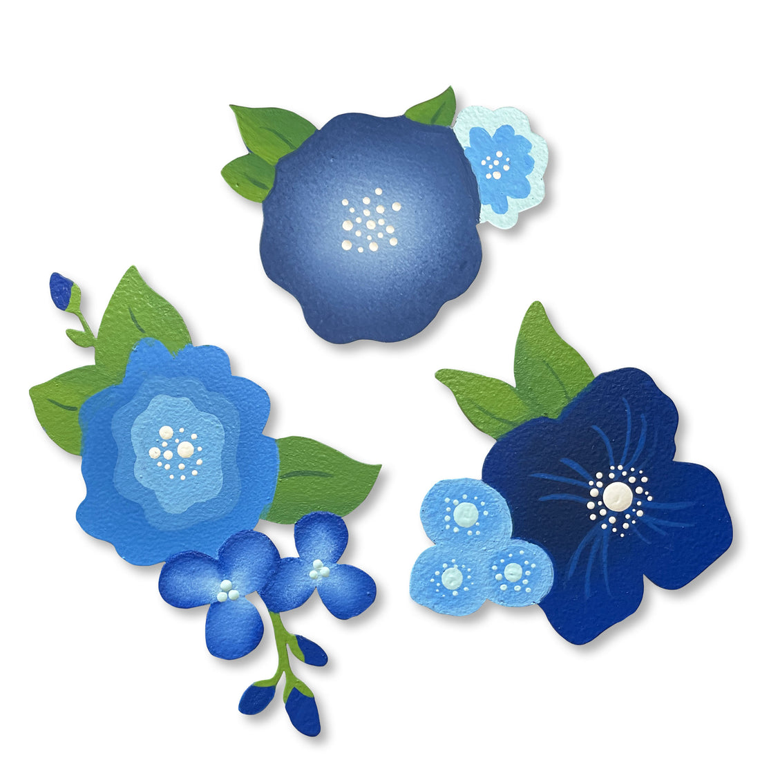 Flower Cluster Mini Art Pop S/3 - Blue