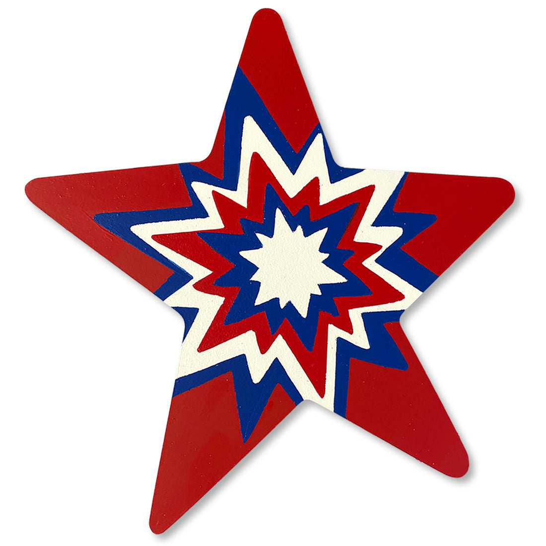 Patriotic Star Magnetic Art Pop - Red Starburst