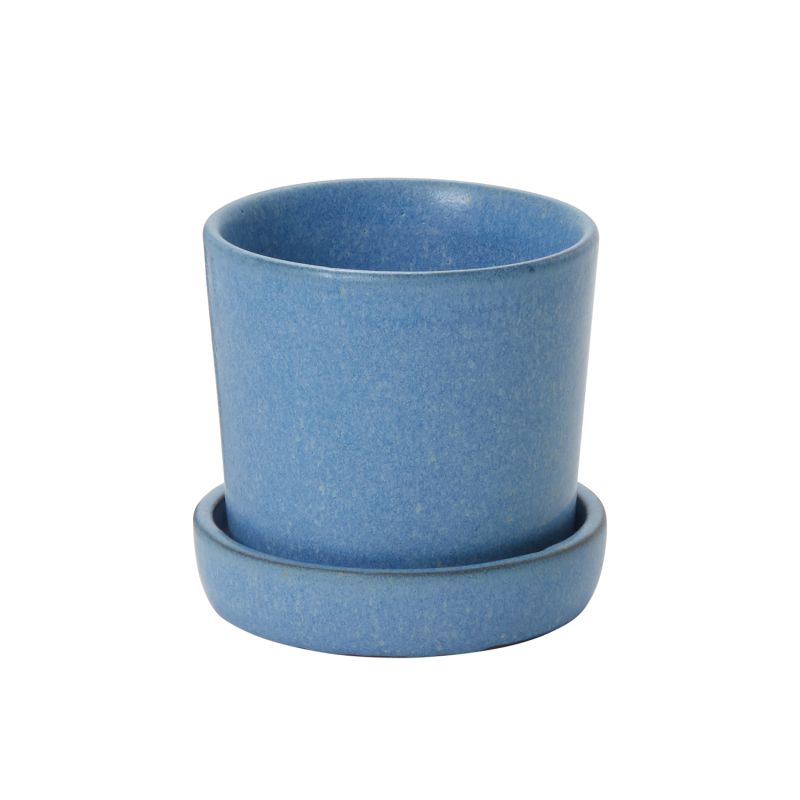 Blue Watson Pot with Saucer