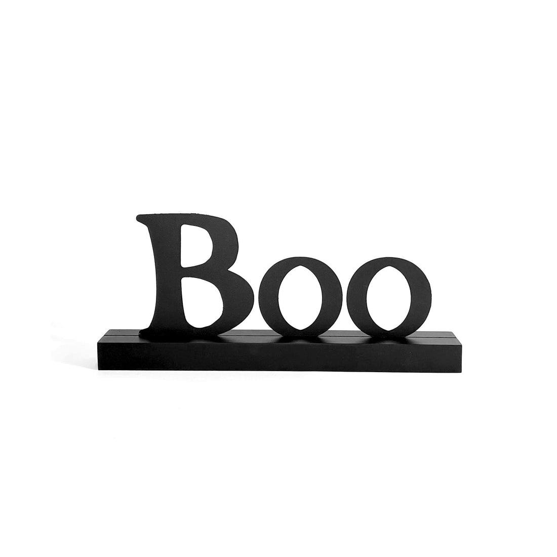 Magnetisches Wort „Boo“ mit Holzsockel