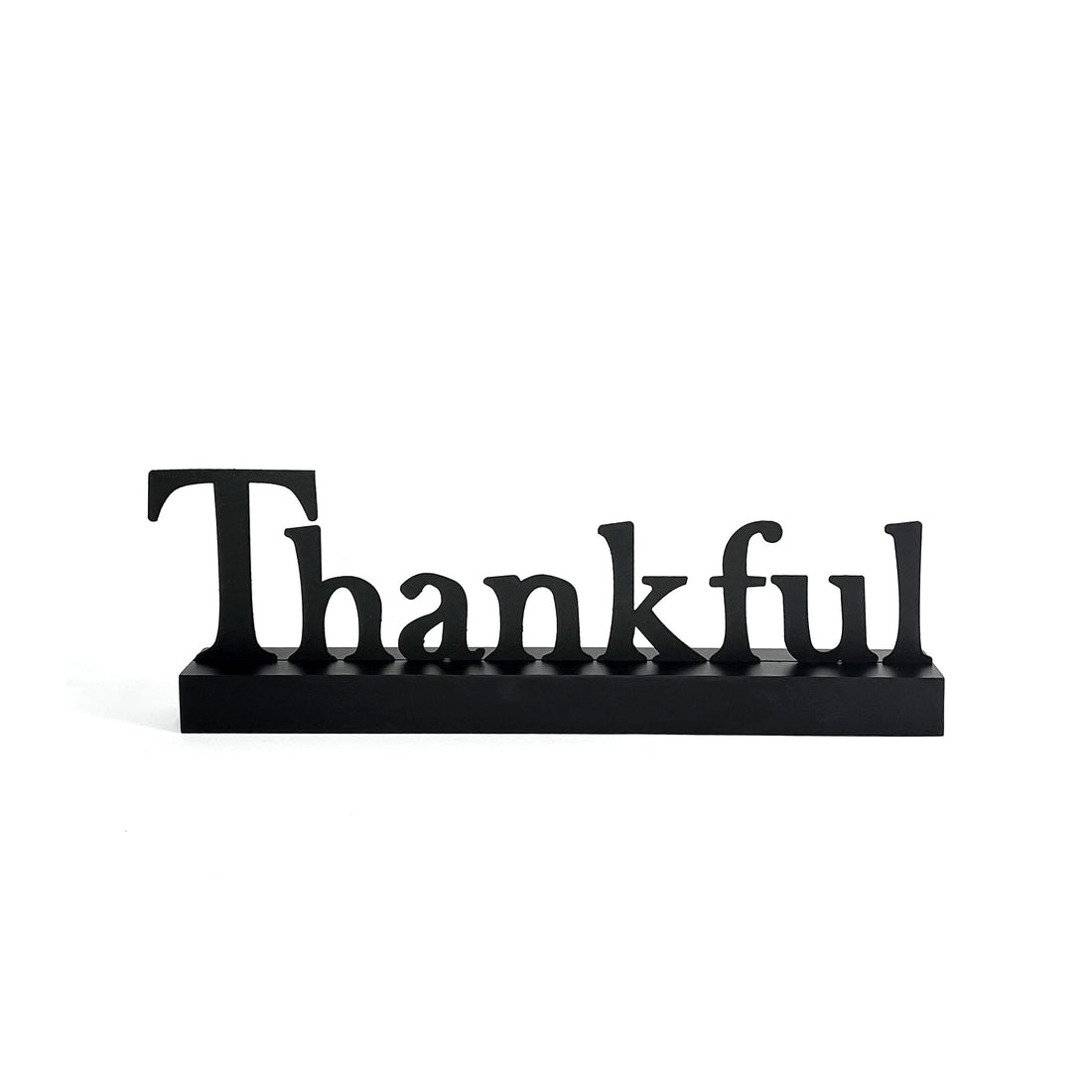 Magnetisches Wort „Dankbar“ mit Holzsockel