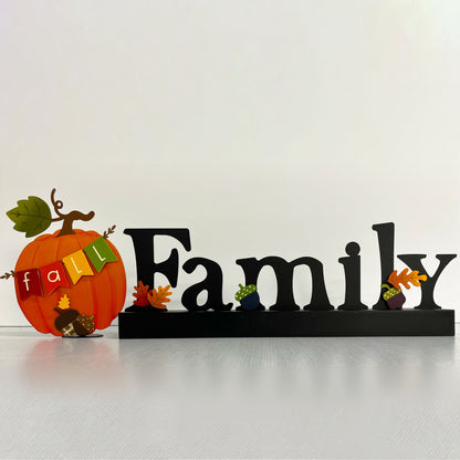 &quot;Family&quot; Magnetic Word w/ Wood Base