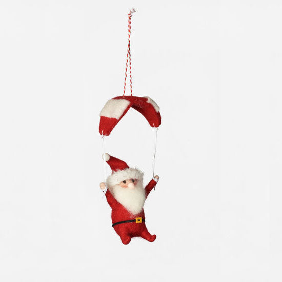 Fallschirmspringender Weihnachtsmann, Wolle, sortiert