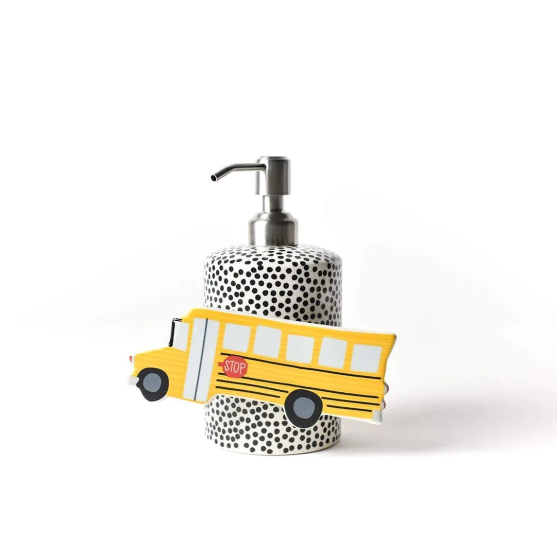 Black Small Dot Mini Cylinder Soap Pump