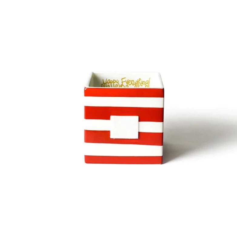 Red Stripe Mini Nesting Cube Medium