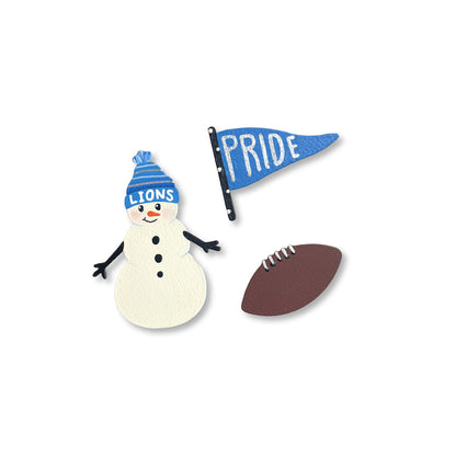 Snowy Football Magnets S/3 Lions Pride