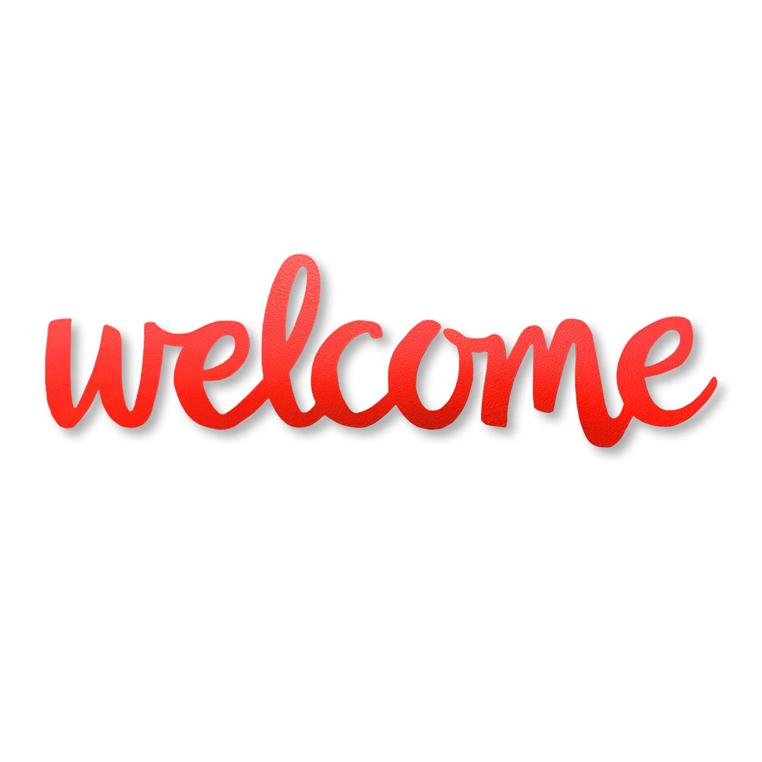 „Willkommen“ Wandwort Rot