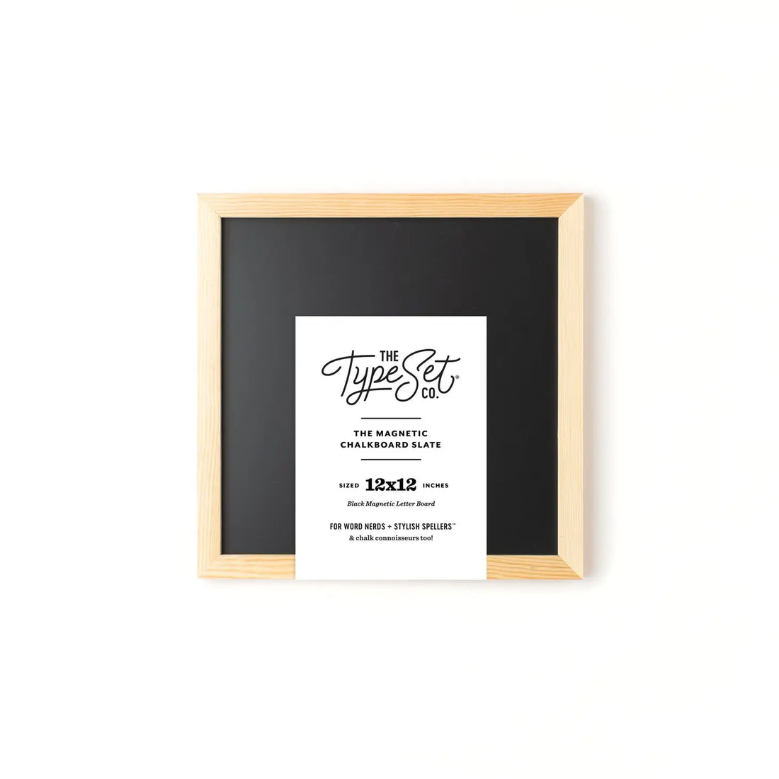 The Type Set Co.® 12x12 Mini Magnetic Letter Board Slate Black