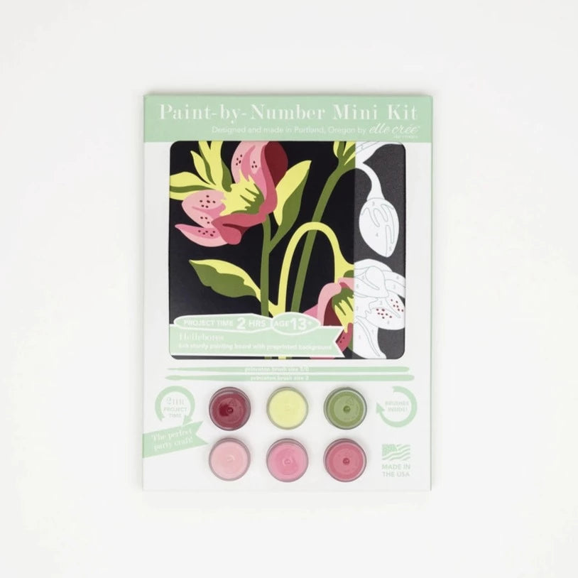 Hellebores Mini Paint-By-Number Kit