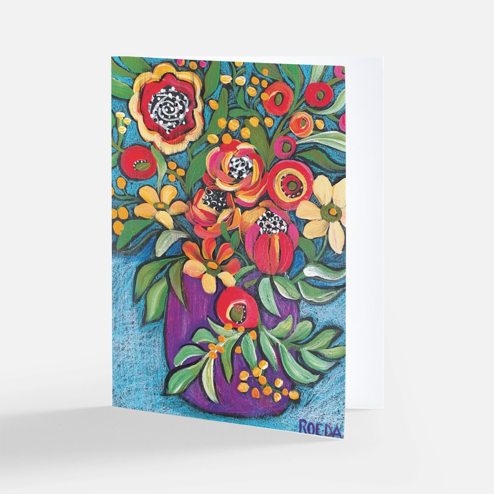Greeting Card by Carol - Purple Vase