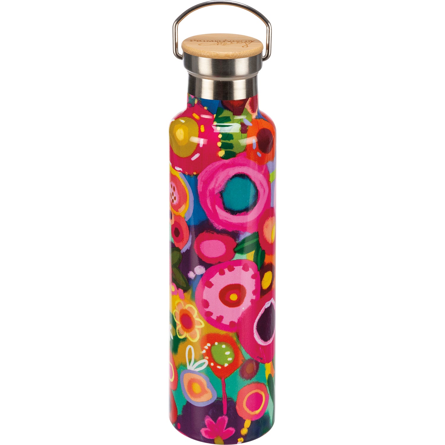 Pink Floral Insulated Bottle