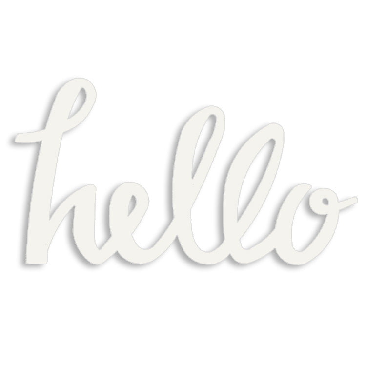 &quot;Hello&quot; Magnetic Wall Art - White