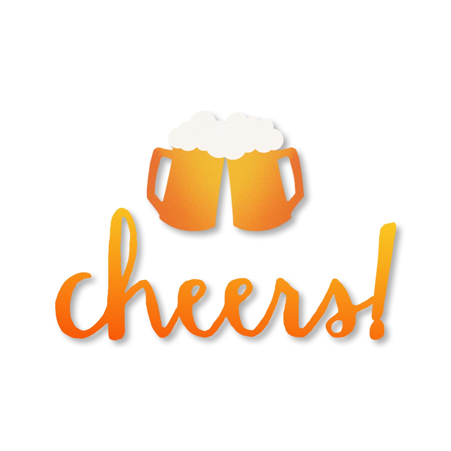 Cheers! w/ Beer Magnets S/2, Yellow
