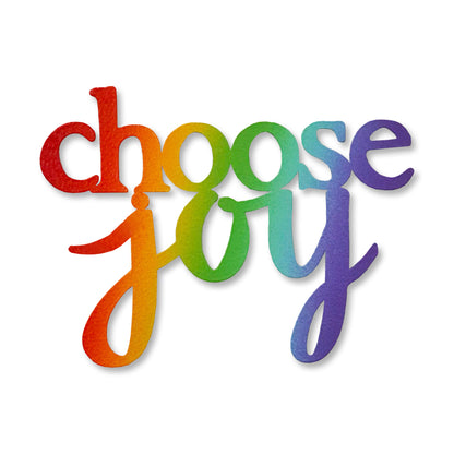 &quot;Choose Joy&quot; Magnet Summer Rainbow