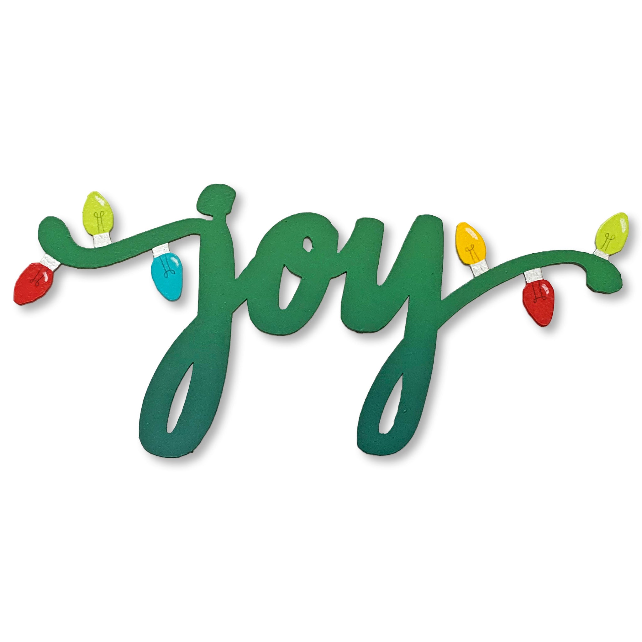 &quot;Joy&quot; w/ Christmas Lights Magnet
