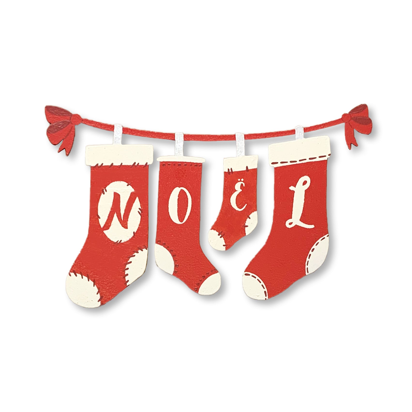 Noël Stocking Banner Magnet