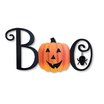 „Boo“ mit Spinnenmagnet Schwarz