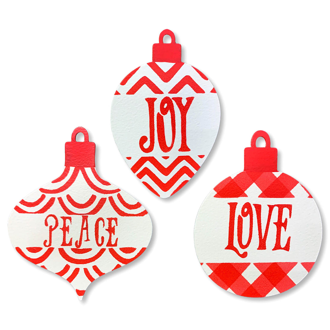 Christmas Ornament Mini Art Pop Magnets, S/3