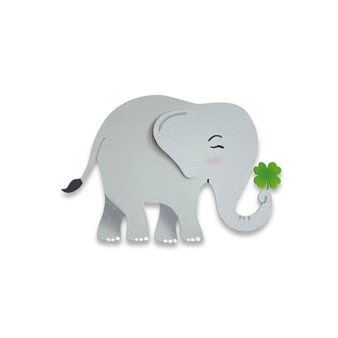Elefant mit Kleeblatt-Magnet