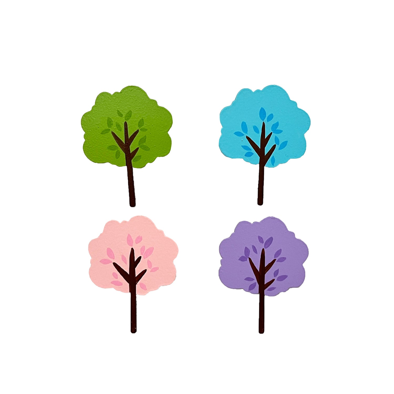 Spring Tree Magnets S/4