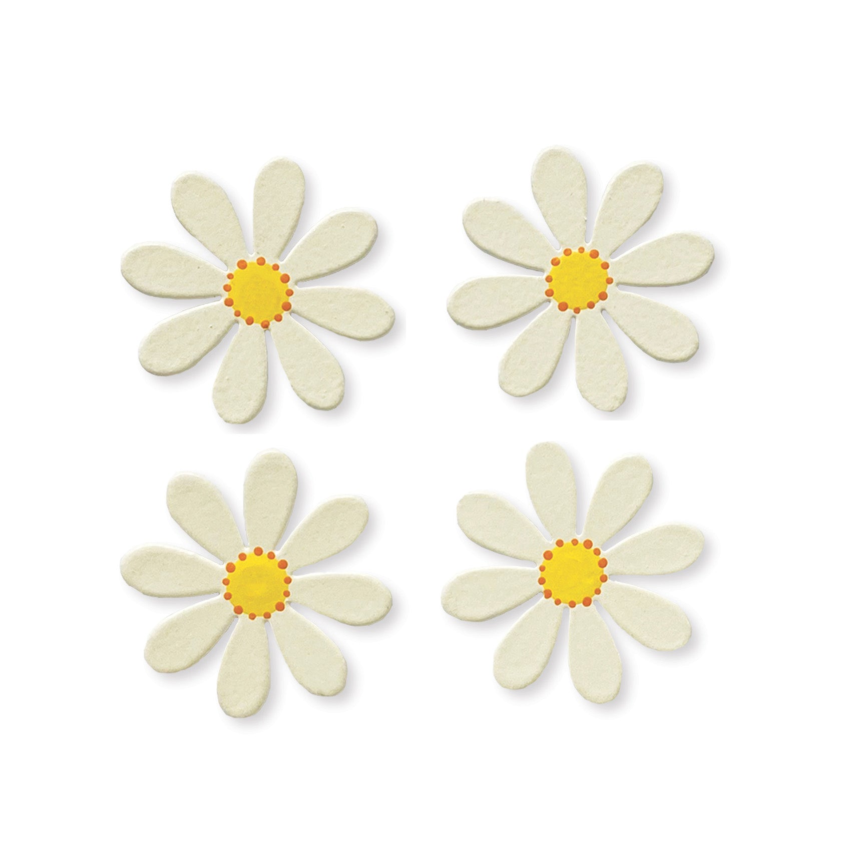 Daisy Magnets S/4 White