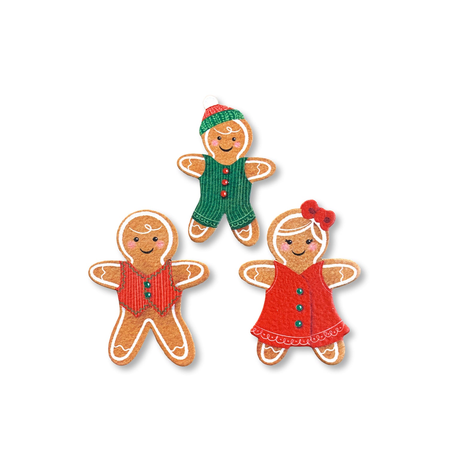 Gingerbread Family Magnets S/3