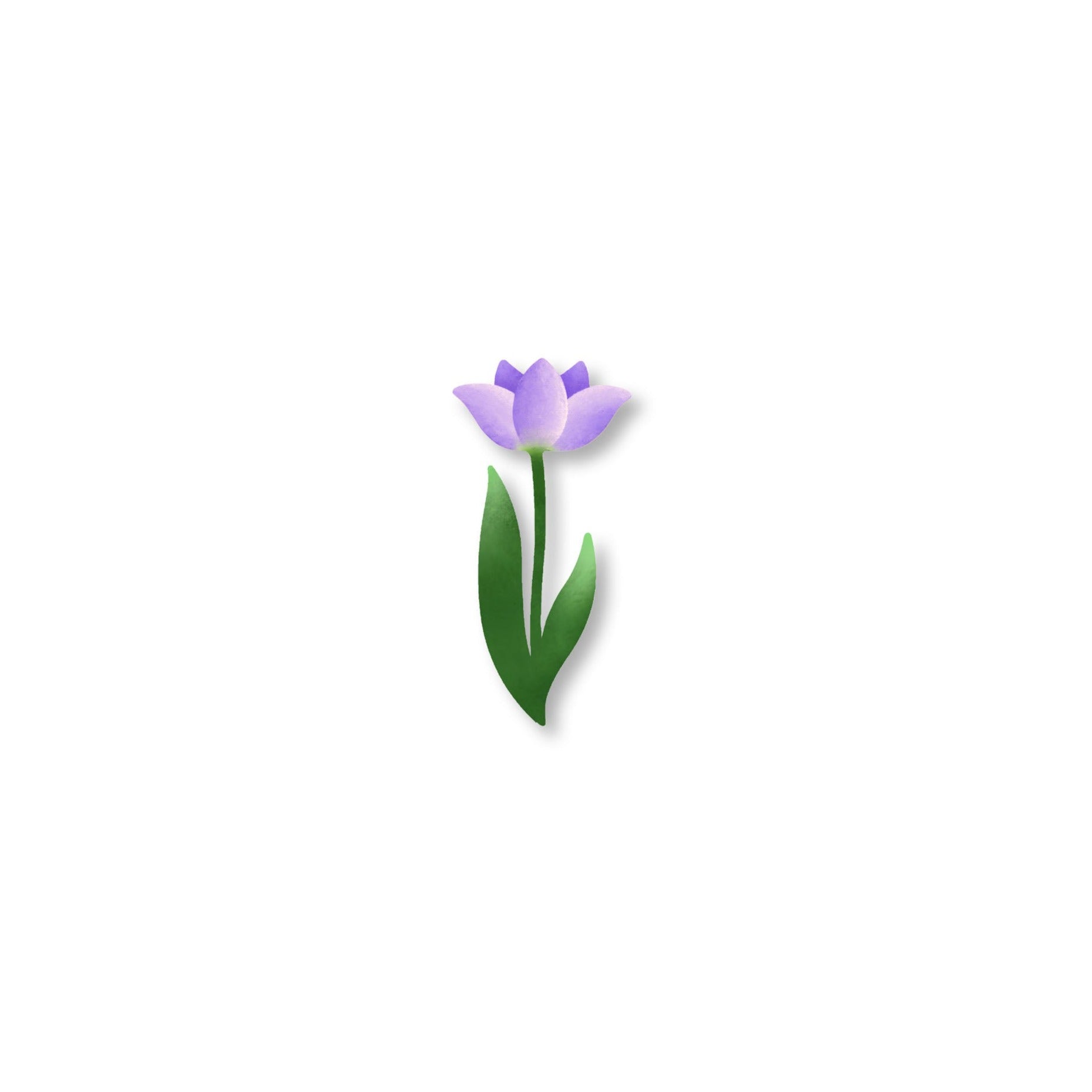 Flower Stem Magnet Purple