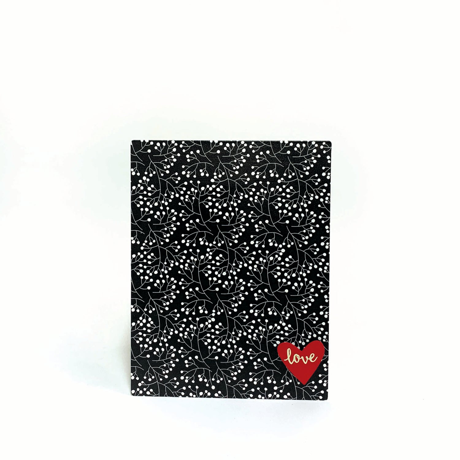 Easel w/ Kickstand 8.5x6.5 Black/White Berries Pattern