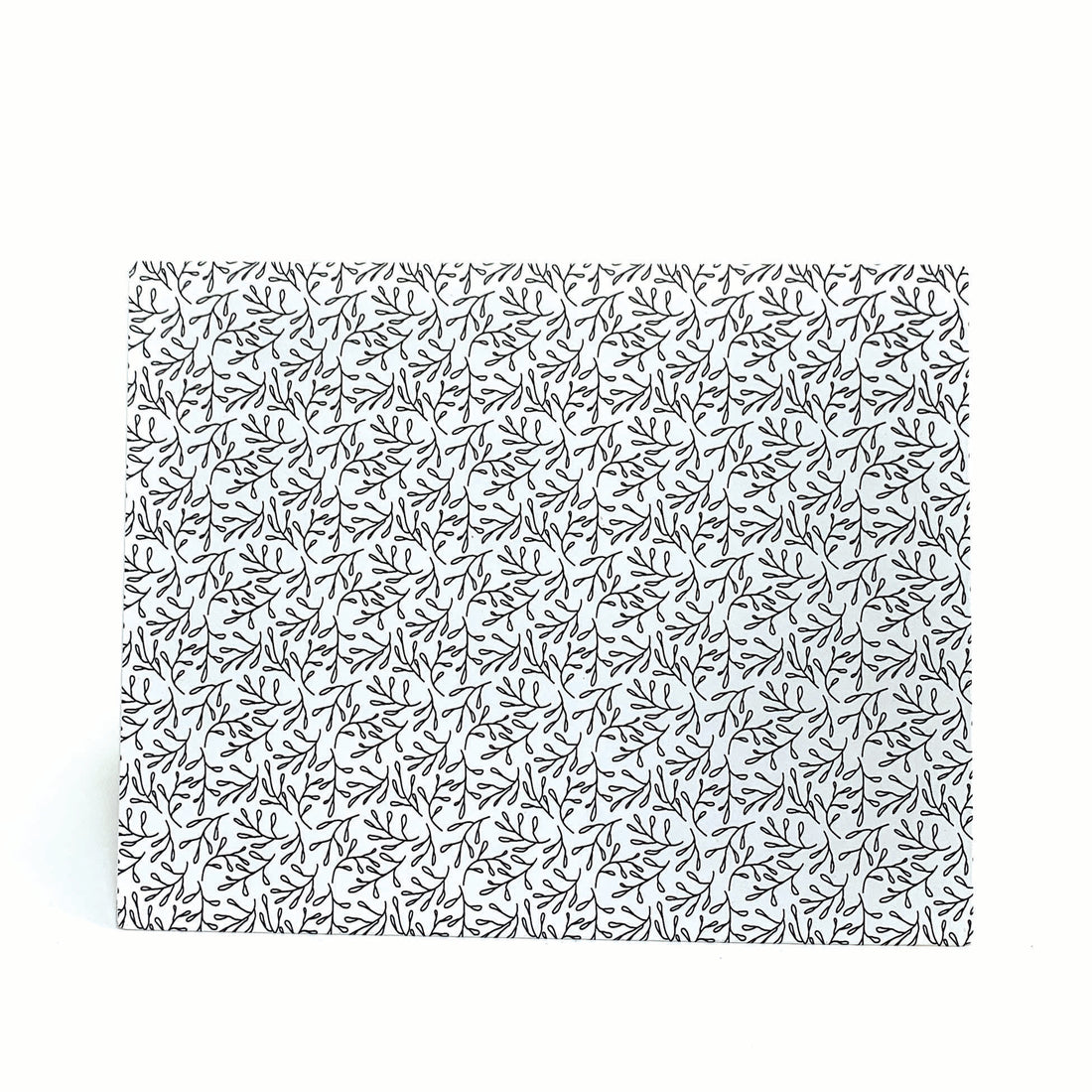 Easel w/ Kickstand 12x9.5 Black/White Leaves Pattern