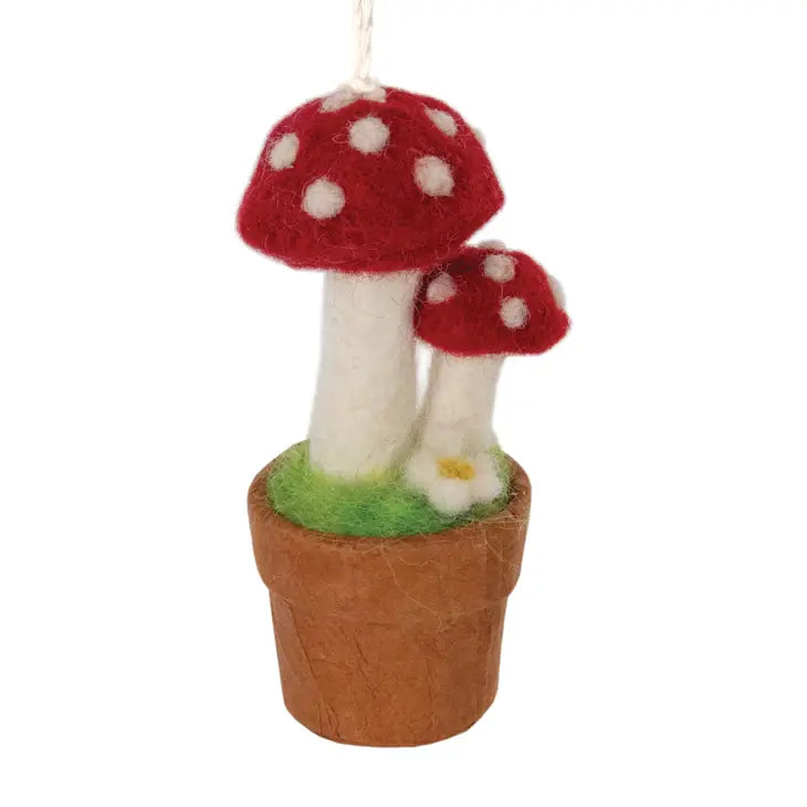 Twin Fairy Mushroom Ornament
