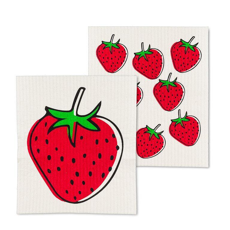 Strawberry Dishcloths, Set of 2