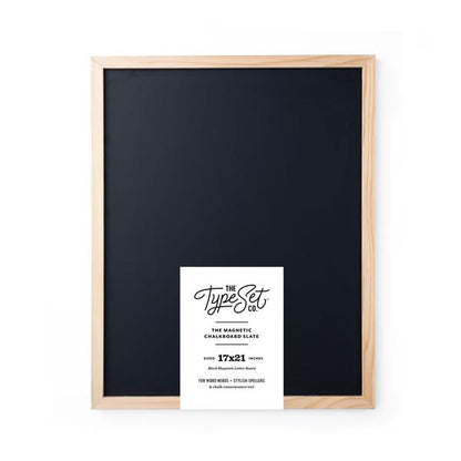 The Type Set Co.® 17x21 Deluxe Magnetic Letter Board Slate Black