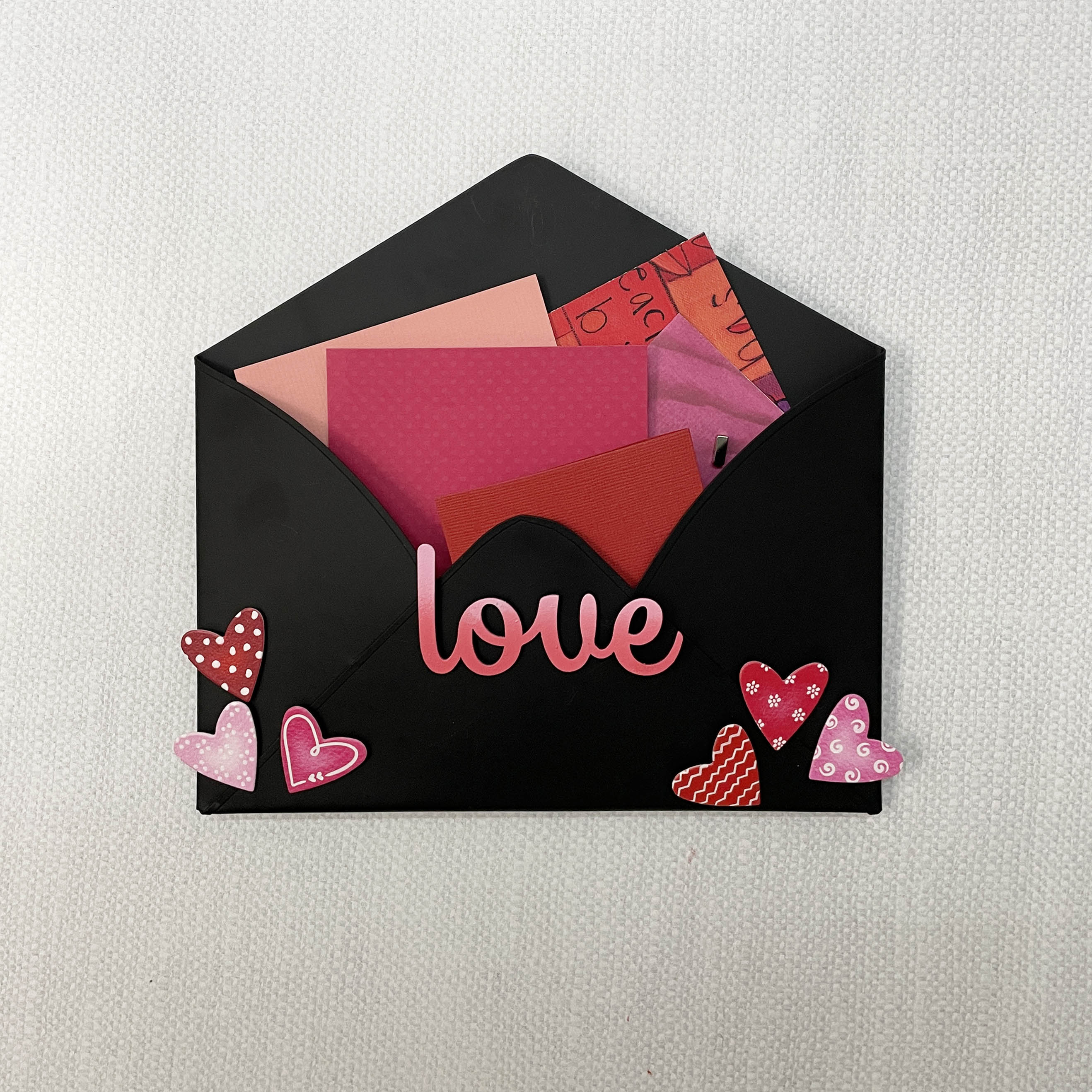 Heart w/ Pattern Magnets S/6 Red/Pink