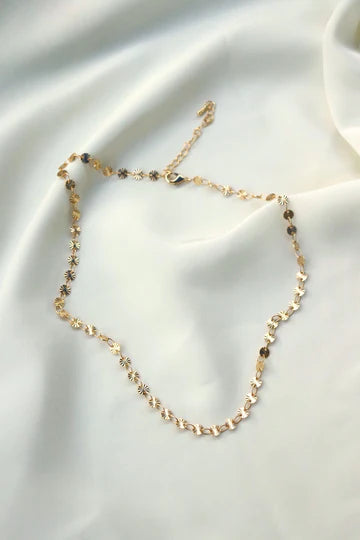 Spark-Goldscheiben-Halskette