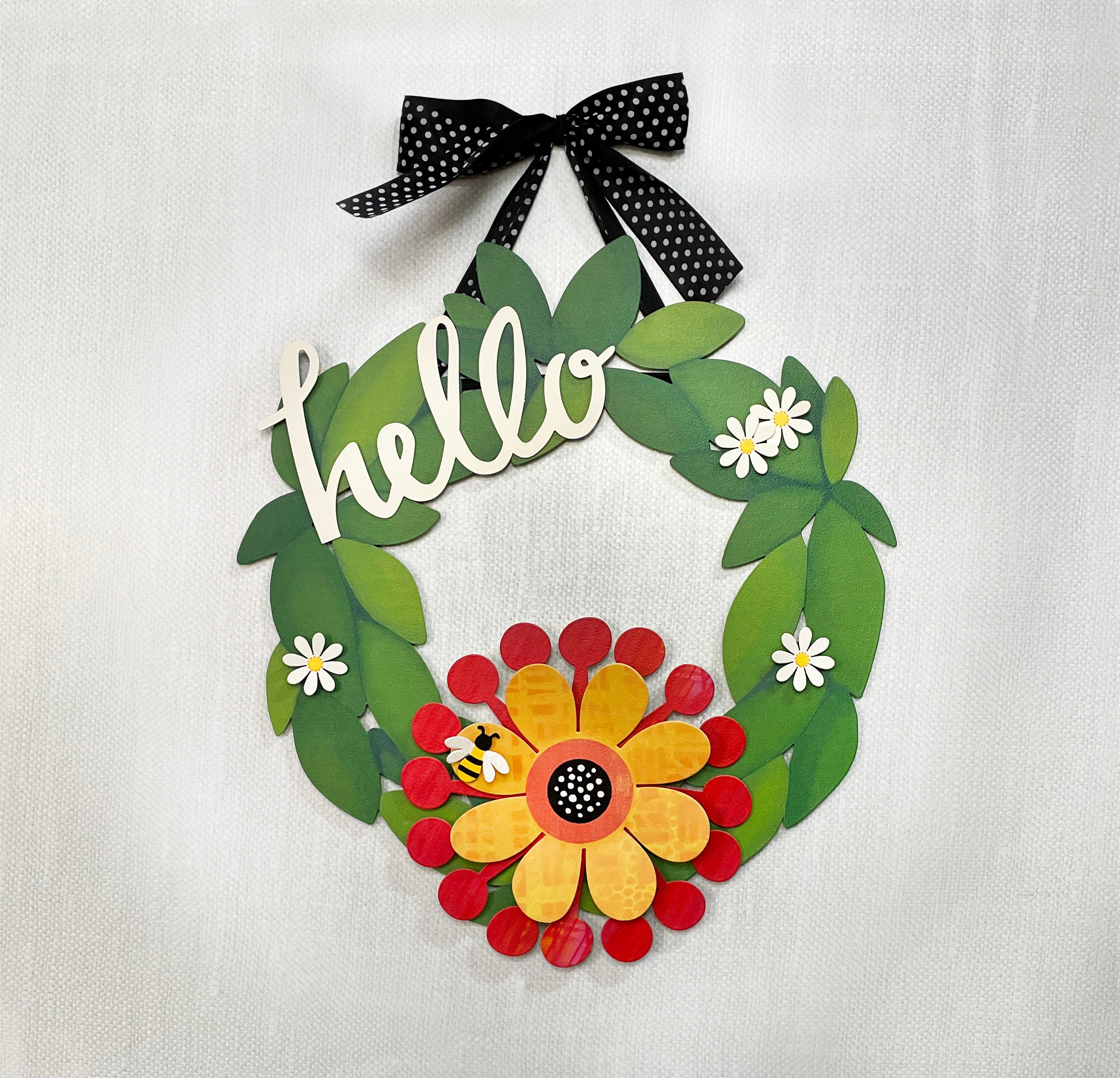 &quot;Hello&quot; Magnetic Wall Art - White