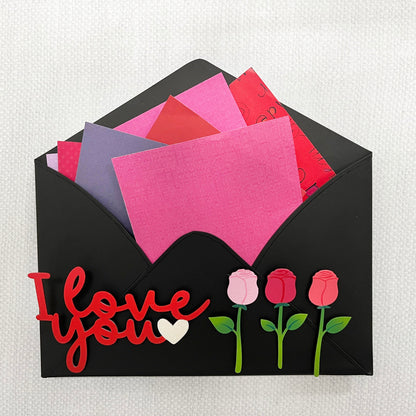 &quot;I Love You&quot; Magnet Red