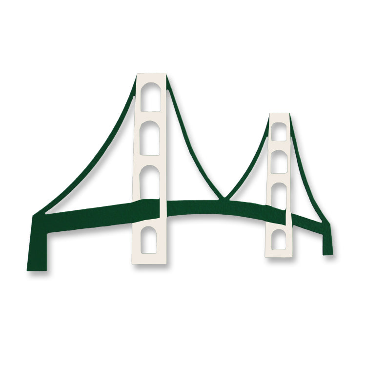 Mackinac Bridge Magnet - Green/White
